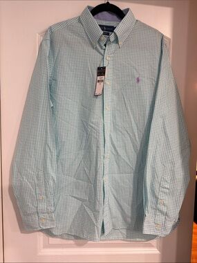Polo by Ralph Lauren Light Mint Gingham Button-Down Shirt